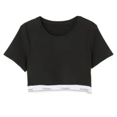 PEACH JOHN PJ BASIC クロップドTシャツ ブラックのサムネイル