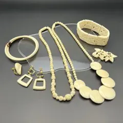 ビンテージ アイボリー アクセサリーセット 骨 ボーンアクセサリー
