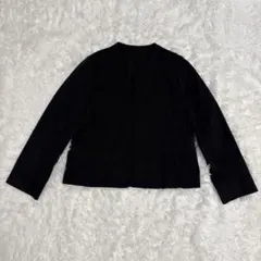COHINA レディース ノーカラージャケット XS ブラック フォーマル
