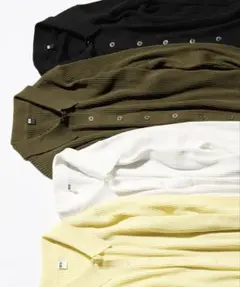 週末SALE✿新品未使用✿UNIQLO✿リブポロニット　ホワイト　L