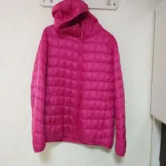 UNIQLO XL ピンク キルティングダウンジャケット