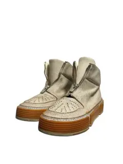 【新品】GUIDI ヴィンテージ加工 ホワイトスニーカー 27〜27.5cmのサムネイル