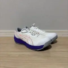 極美品】アシックス ウィンジョブ CP220 HS ホワイト ローヤルアゼール