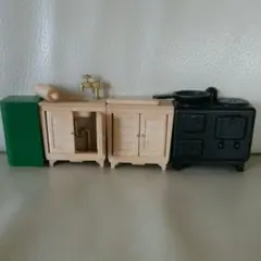 箱付き シルバニアファミリー初期 調理台セット