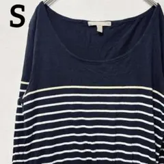 一点もの✨【S】ウエストリボン ボーダーワンピース カジュアル 袖2way