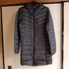 チャコールグレー フード付き ダウンロングコート　美品