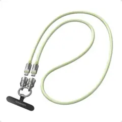 UGREEN USB-Cケーブル一体型 スマホストラップ 60W 急速充電 携帯