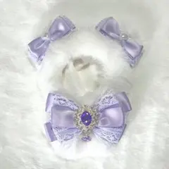 ぬい服　着ぐるみ　にじぱぺっと10cm 11cm 白くま　紫