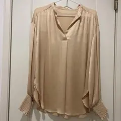 NOLLEY’S 長袖ブラウス シャーリング袖　イエローのサムネイル