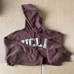 Ｈ＆Ｍ　UCLA ショート丈パーカー　ブラウン