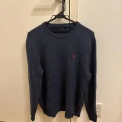 POLO RALPH LAUREN クルーネック ニット セーター S ネイビーのサムネイル