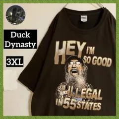 ダックダイナスティ 超オーバーサイズ Tシャツtシャツ ビッグプリント 人物茶