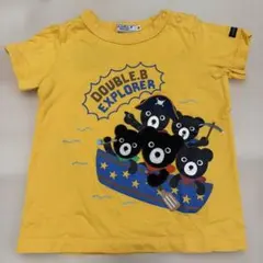 美品DOUBLE.B クマ刺繍 Tシャツ 90