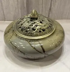 ヴィンテージ灰皿 イタリア製アラバスター×古代ローマ・アグリッパ肖像
