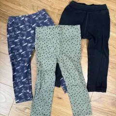 スヌーピー ドット ブラックリブ レギンス3点セット