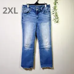 maurices ミッドライズ スリム ブーツカットデニム 2XL