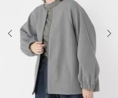 スタディオクリップ　ニードルパンチブルゾン　チャコール　フリーサイズ