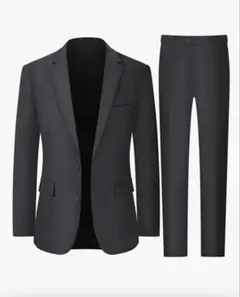 ㊴美品✨ブラックビジネススーツ　カジュアルスーツ　シンプル　メンズS