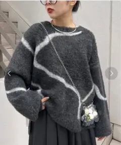 CIAOPANIC TYPY ✴︎ ニュアンス柄シャギーニット