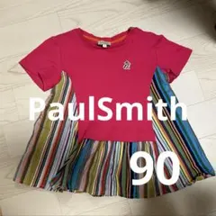 PaulSmith カラフルストライプ柄　Tシャツワンピース　90㎝のサムネイル