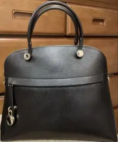フルラ　美品　パイパー　ブラック　ハンドバッグ