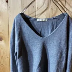 ss3673 AZUL アズール Ｖネック セーター ニット グレー S