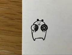 消しゴムはんこ/ドーナツ2個持ちくまさん