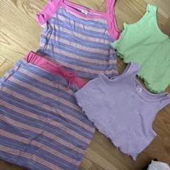 SHEIN ノースリーブタンクトップ 4点セット 6.7Y