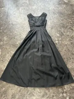 黒ロングドレス バニエ付　演奏会、結婚式