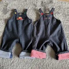 ミキハウス　オーバーオール　ロンパース　プッチー　80