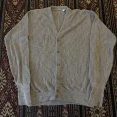 テ*ト様 古着 カーディガン L グレー 無地 ニット シンプル Vintage