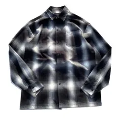 マ*ボ様 【名作】USA製 CALTOP オンブレチェック柄 長袖 ネルシャツ