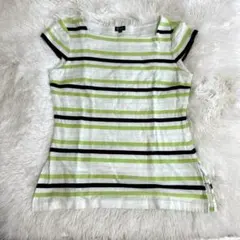 超美品✨ROPÉ 半袖ストライプTシャツ Mサイズ✨綿100%のサムネイル