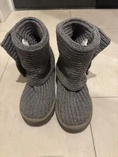 UGG アグ グレー ニット クラシック カーディ ブーツ 2way 23cm