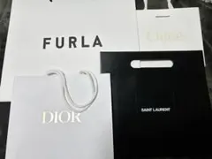 ブランド ショップ袋セット FURLA Chloe DIOR YSL まとめ売り
