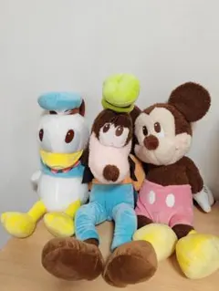 【TAG付新品】ディズニーグーフィー＆ミッキー＆ドナルド ぬいぐるみ 3体セット