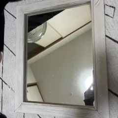 たのメル便・木製】正方形 大型ウォールミラー アンティーク