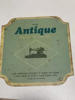 アンティーク調ミシン柄のサイン缶