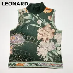 LEONARD レオナール ノースリーブ ニット ウールシルク LLのサムネイル