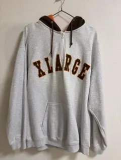 XLARGE グレー フード付きスウェット L