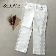 アンドラブ】L）デニムクロップドパンツ サイドレース masami satomiのサムネイル