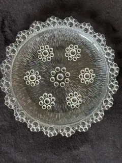 アデリアピコット　ガラス製花模様取り皿5枚セット