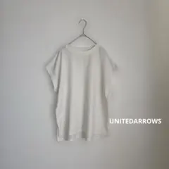 UNITEDARROWS ホワイト 半袖 Tシャツ コットン混紡