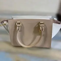 ほぼ新品　サマンサタバサ　ショルダーバック　ベージュ白