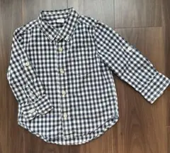 GAP 長袖シャツ 18-24ヶ月 ネイビー・ホワイトギンガムチェック