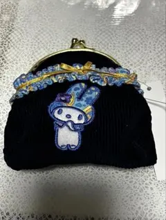 サンリオ　激レア　マイメロ　がま口　財布　がま口　パース　コインケース　布製　青