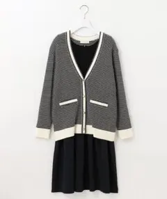 美品【美人百花11月号掲載】クラシカルカーデ*ミディワンピ セット anysis