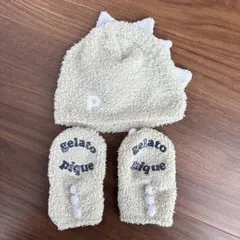 gelato pique ベビー帽子とミトンセット Fサイズ