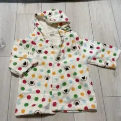 未使用！フード付きベビーバスローブ 水玉模様