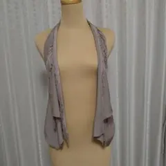 COCODEAL グレー シフォン フリンジベストのサムネイル